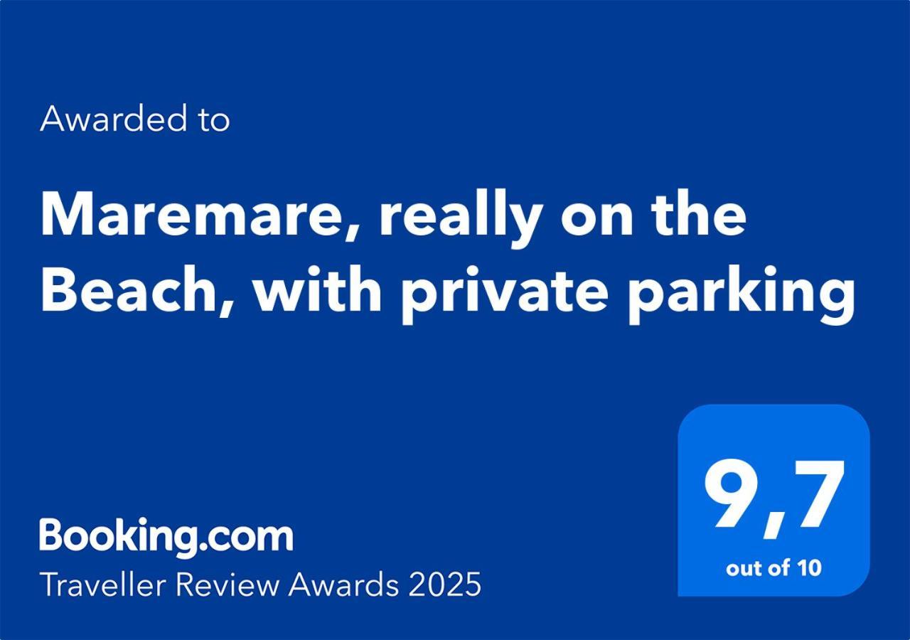 Maremare, Really On The Beach, With Private Parking Savone Extérieur photo